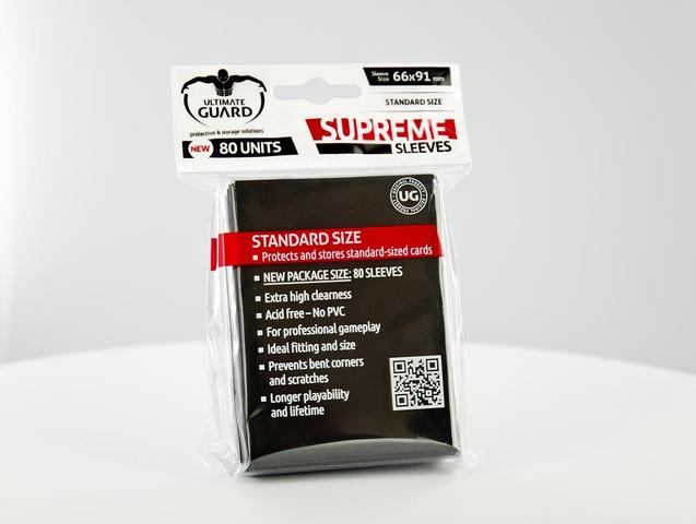 Ultimate Guard - SUPREME SLEEVES - Standard size -  black