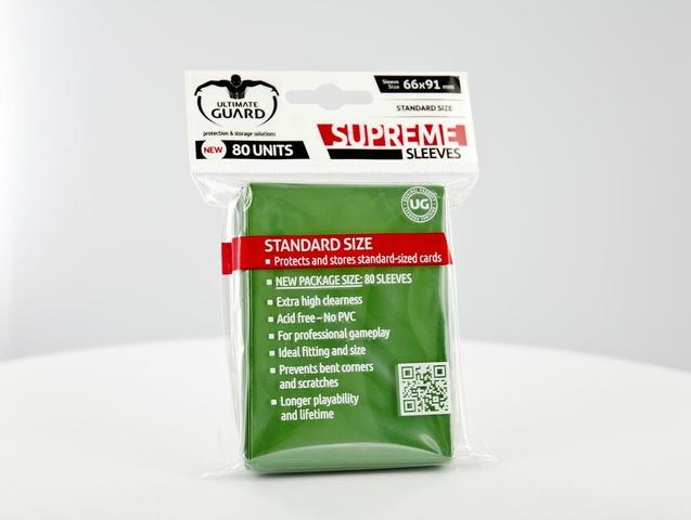 Ultimate Guard - SUPREME SLEEVES - Standard size -  green