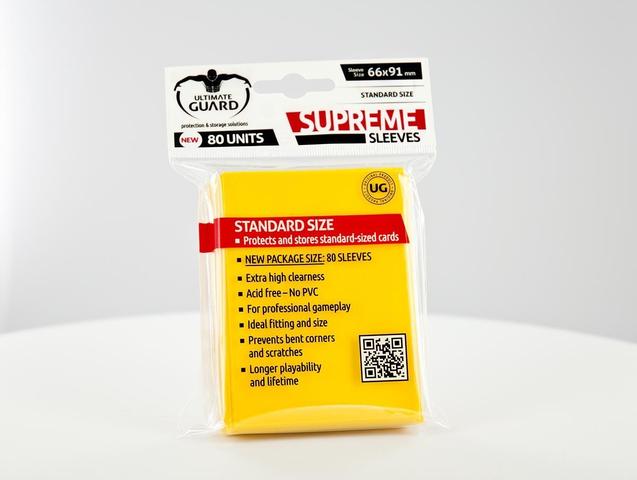 Ultimate Guard - SUPREME SLEEVES - Standard size -  yellow