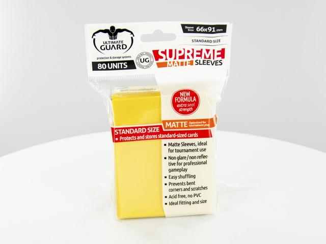 Ultimate Guard - SUPREME SLEEVES MATTE - Standard size -  yellow