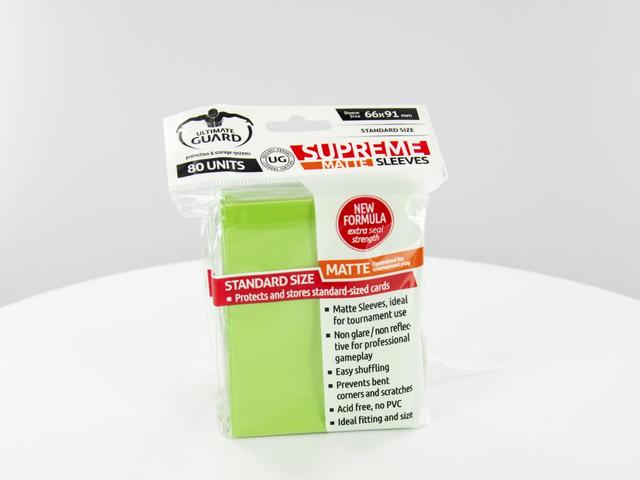 Ultimate Guard - SUPREME SLEEVES MATTE - Standard size -  light green