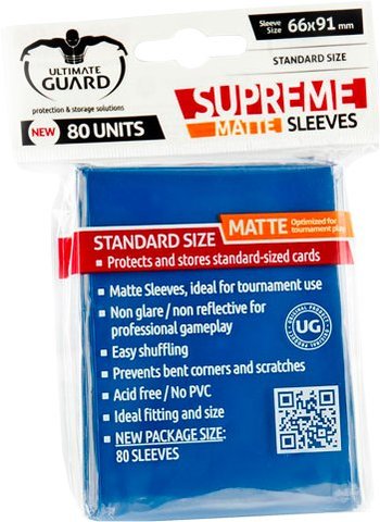 Ultimate Guard - SUPREME SLEEVES MATTE - Standard size - Blue