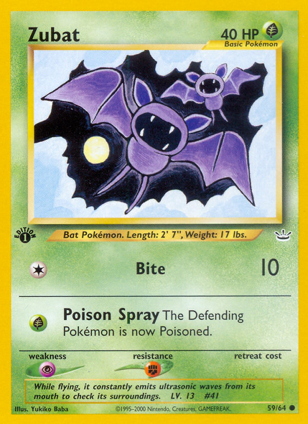 Zubat (59/64) [Neo Revelation 1st Edition]