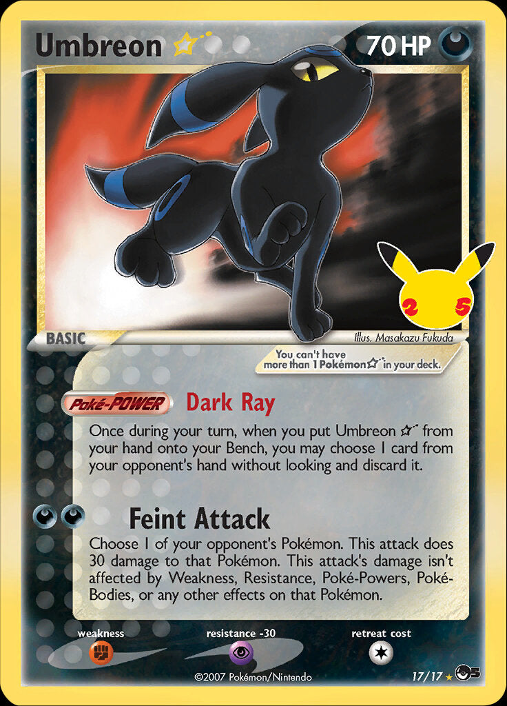 Umbreon ☆ 17/17 25th Celebrations Umbreon (17/17) (Star) [Celebrations: 25th Anniversary