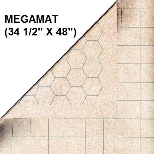 Battlemat Megamat 1" Hex & Square Reversible 34.5" x 48" (CHX97246)